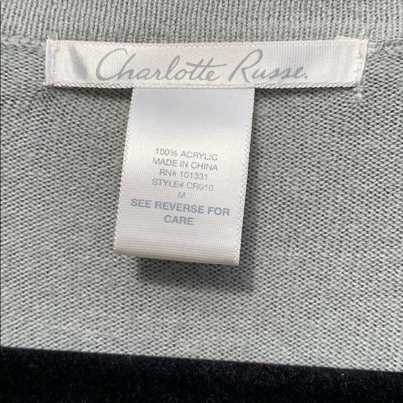 CHARLOTTE RUSSE black to grey ombré sweater - Picture 4 of 6